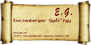 Enczenberger György névjegykártya