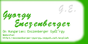 gyorgy enczenberger business card